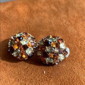 3 color stone earrings